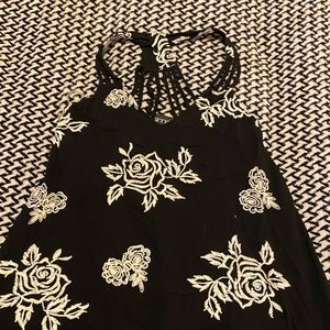Black floral dress